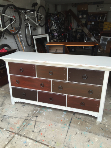 Stunning multi colored chest of drawers