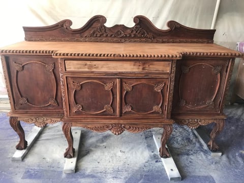 After sanding.