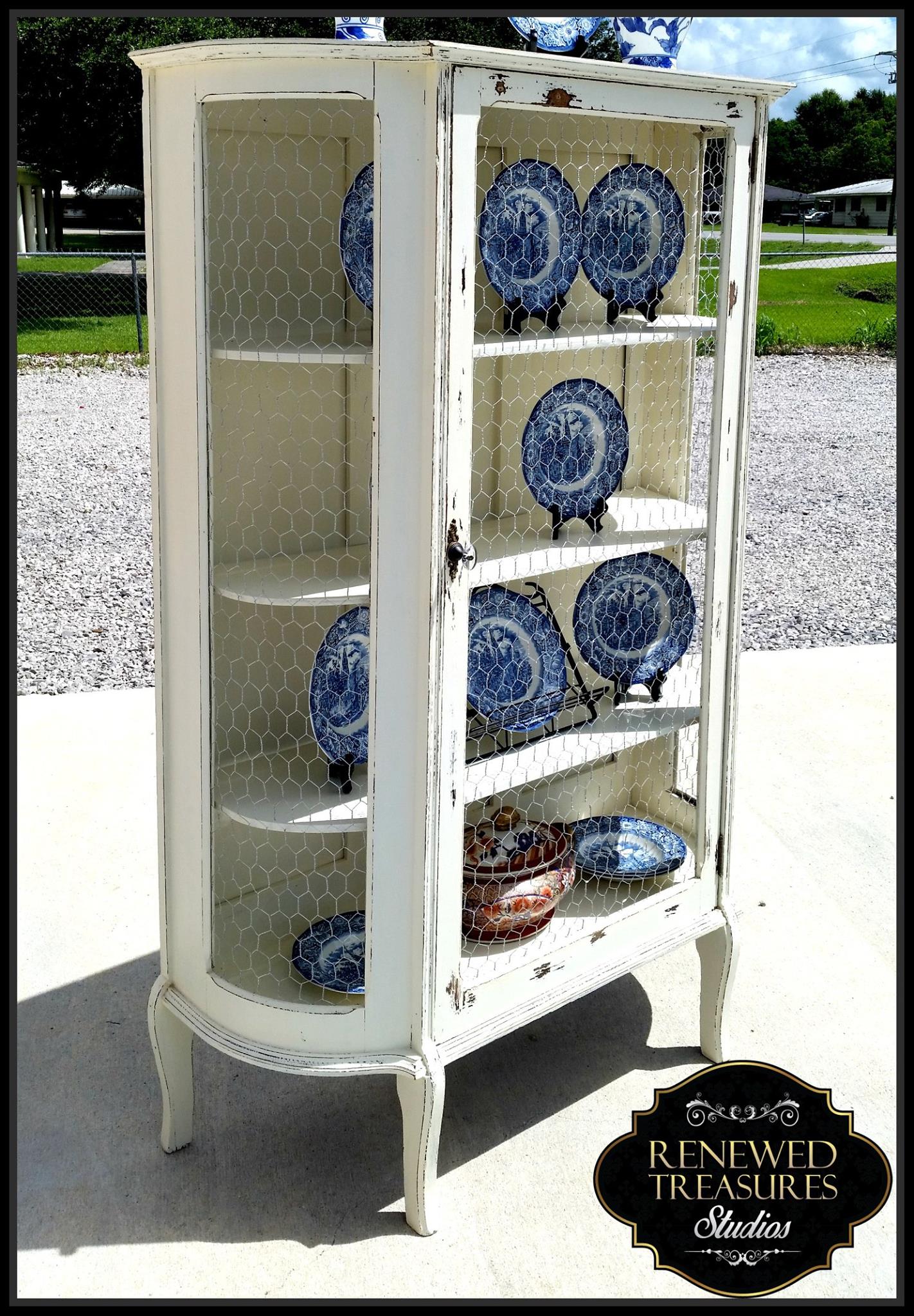 Farmhouse Shabby Chic Curio Cabinet General Finishes 2017 Design 