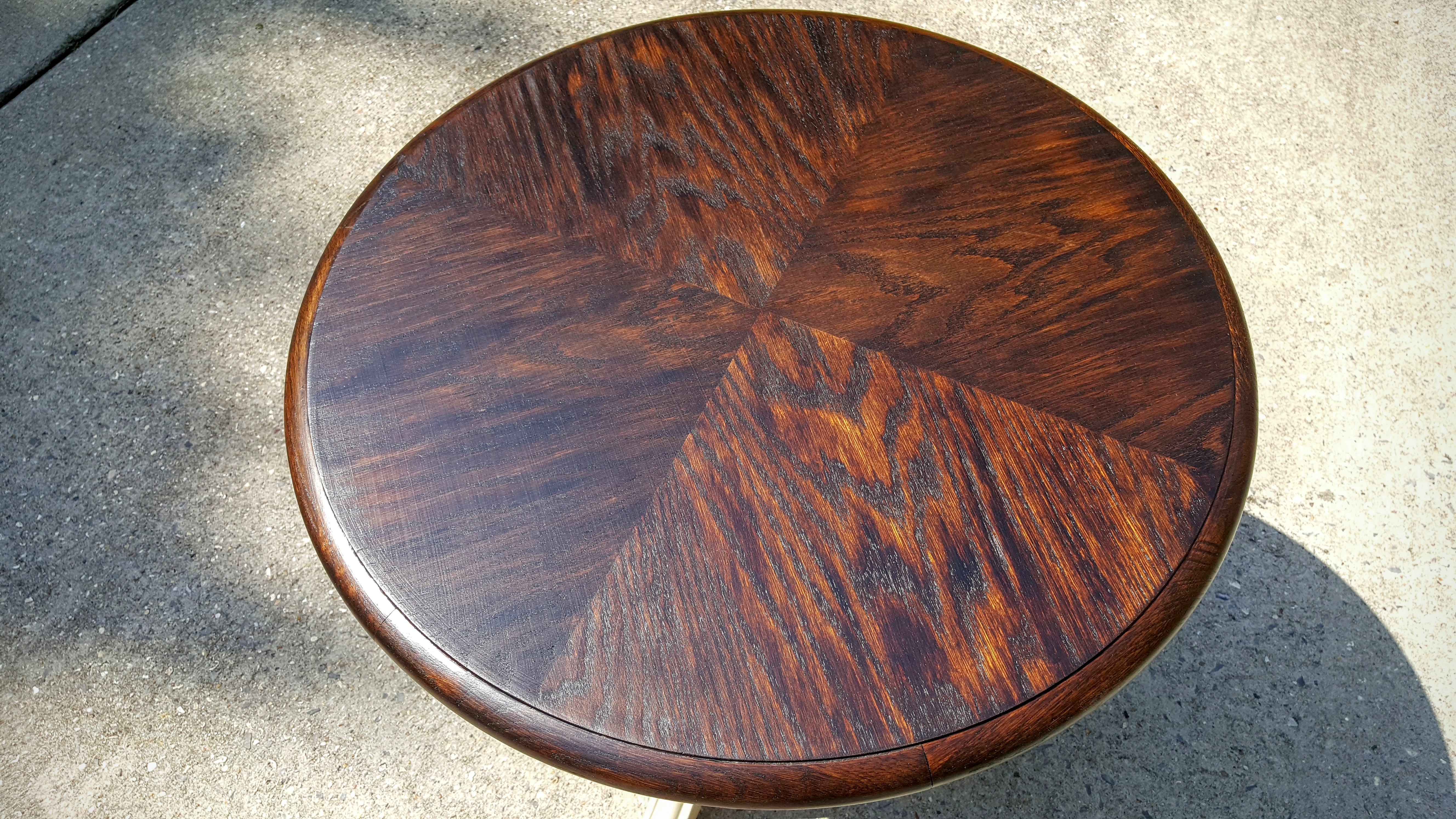 Round Oak Pedestal End Table General Finishes 2018 Design Challenge   20160721 102301 