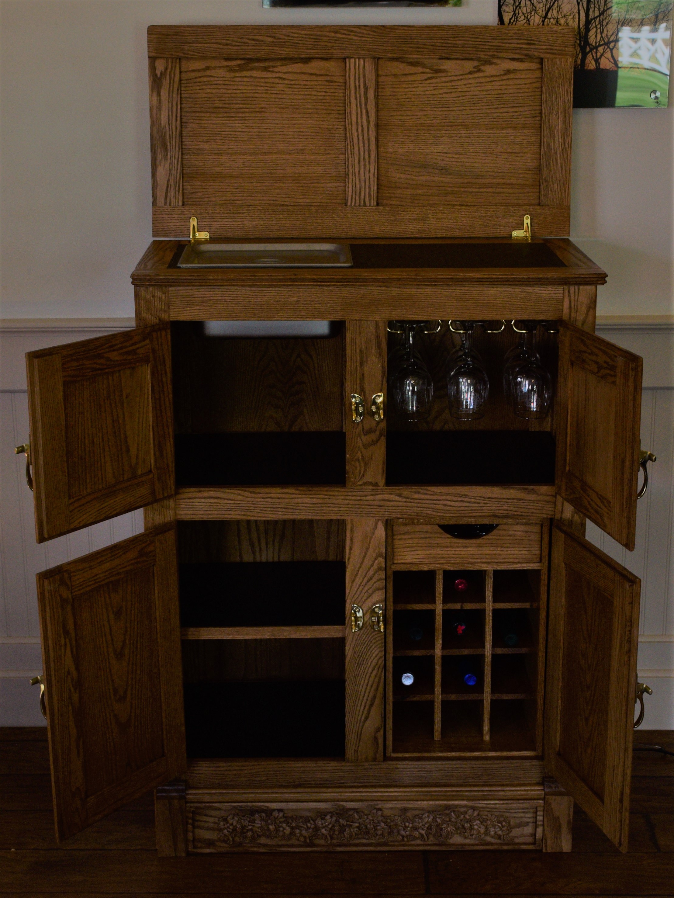 Oak Ice Box Wine Cabinet | General Finishes 2018 Design ...