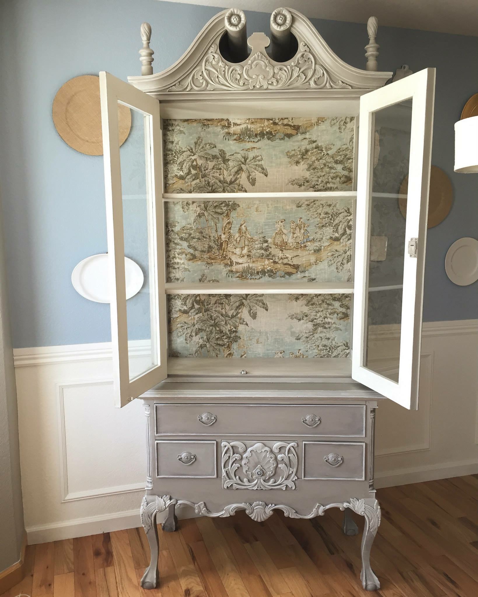 French Country Toile hutch General Finishes 2018 Design Challenge