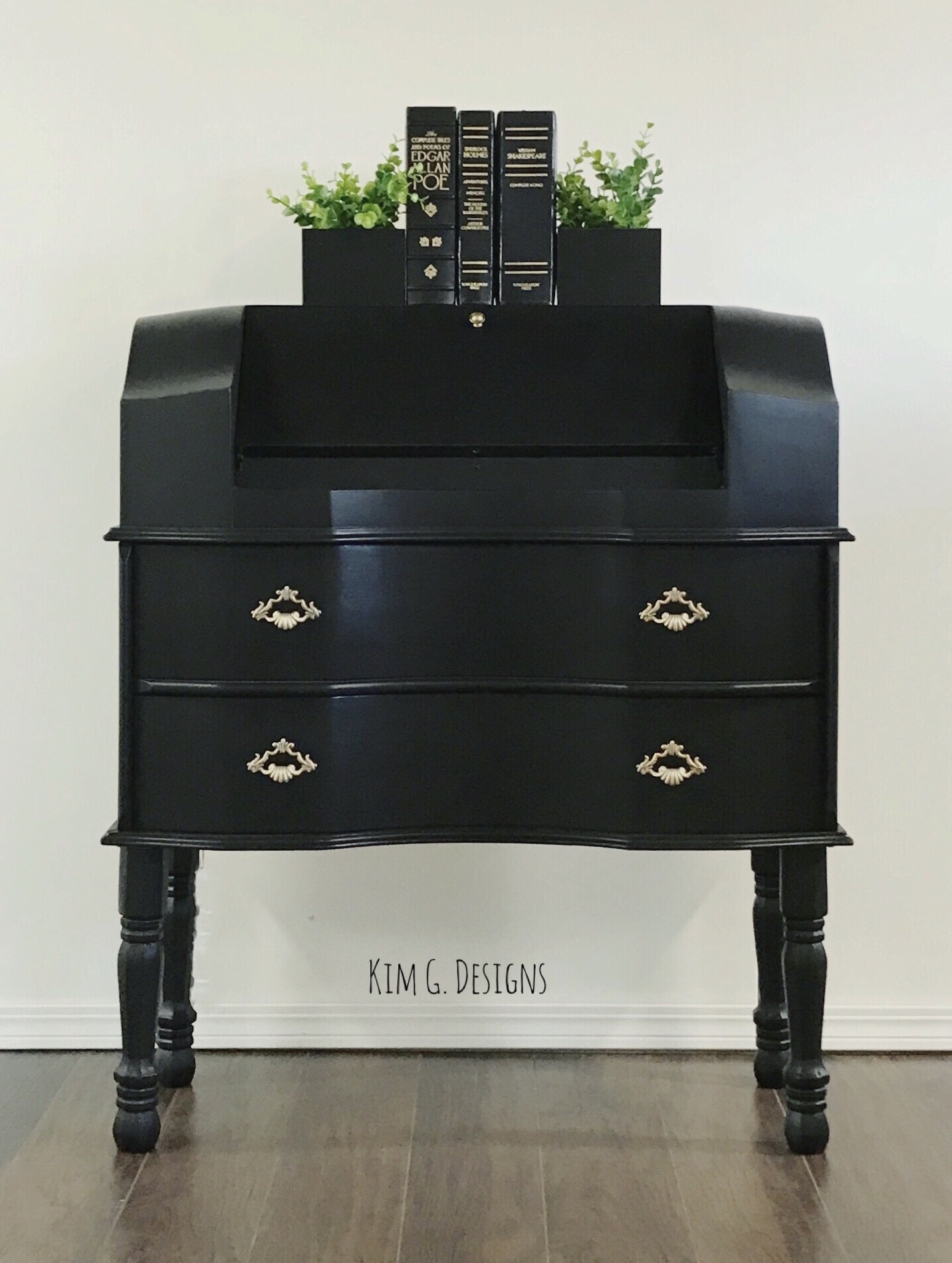 Bold Black Writing Desk 