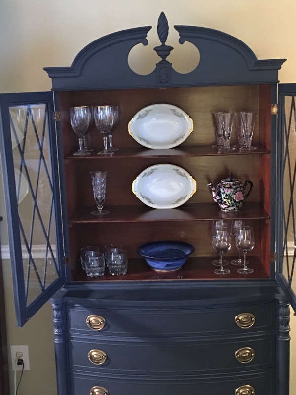 Midnight Blue China Cabinet | General Finishes 2018 Design Challenge