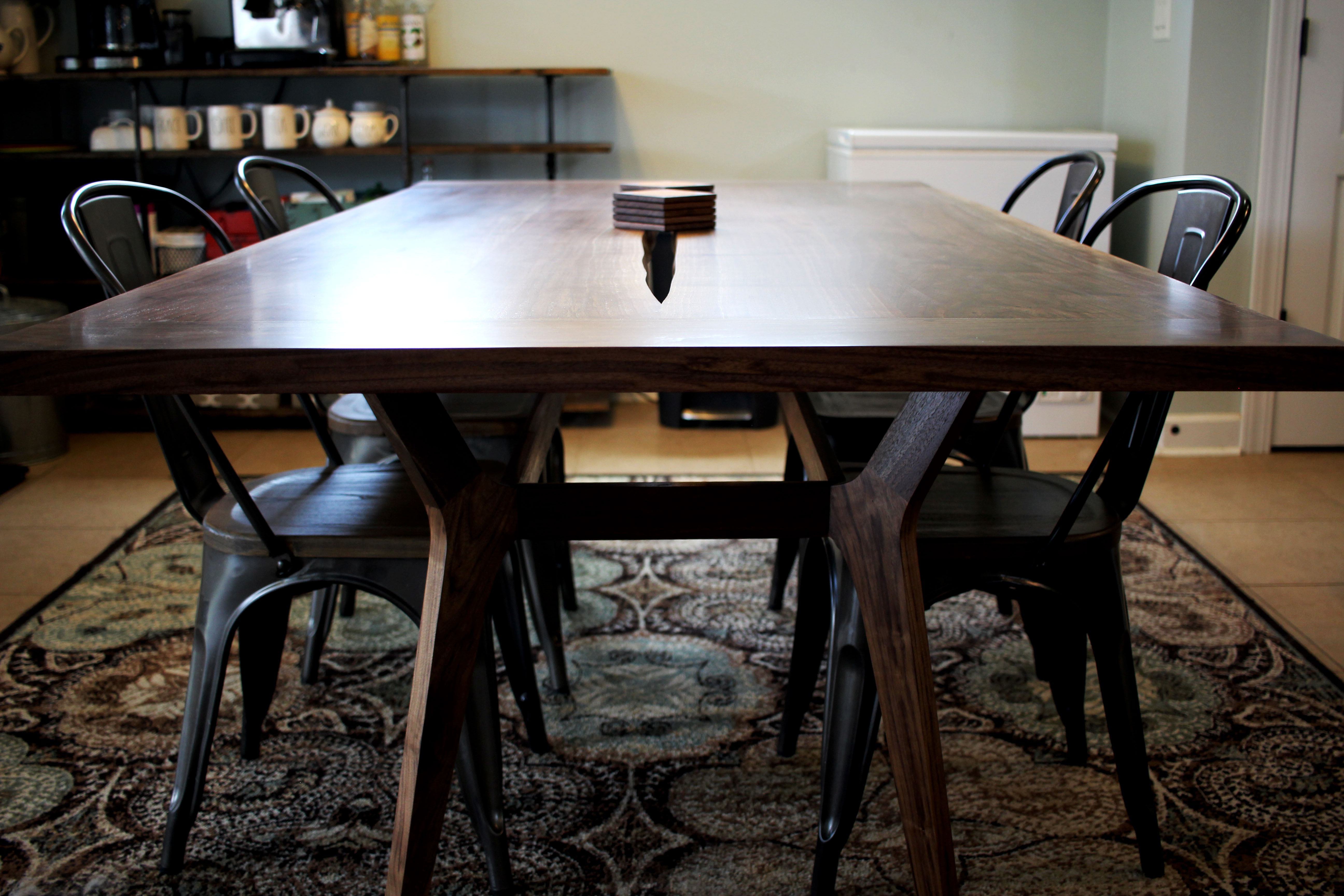 60 wood mid century kitchen dining table brown saracina home