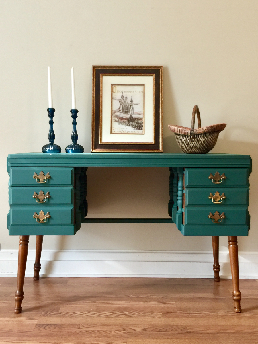Teal and Gold Desk of Dreams