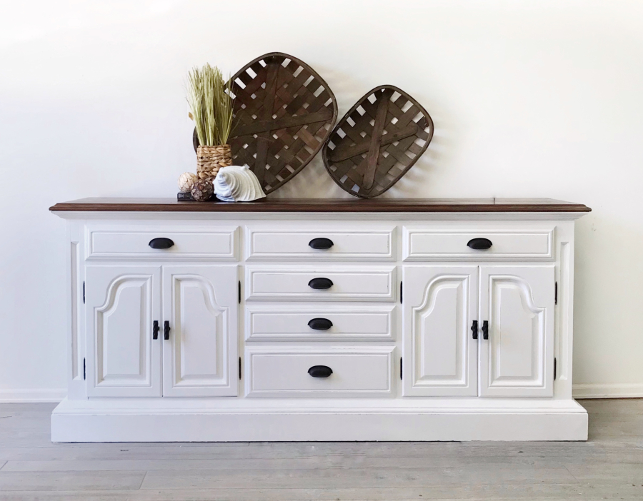 Snow White Modern Farmhouse Console