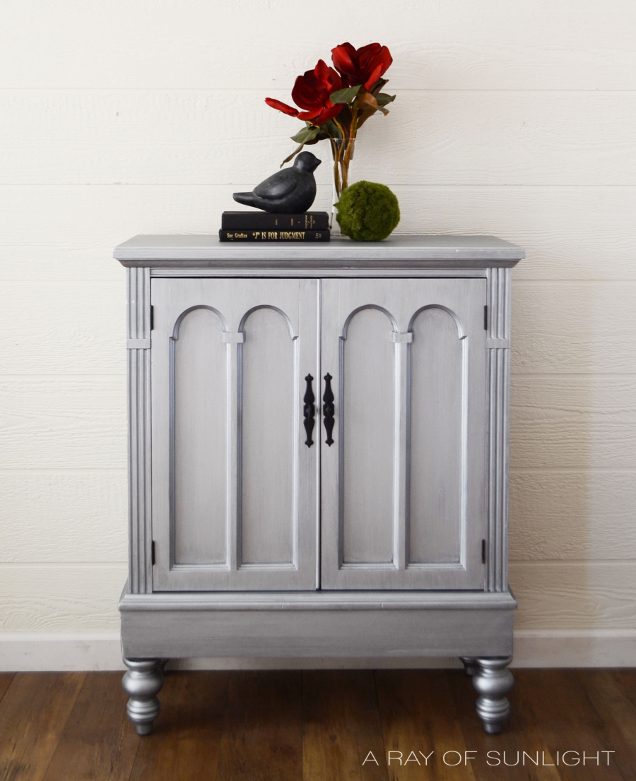 Aged Pewter Cabinet