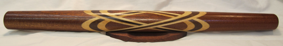 Walnut and Maple French Rolling Pin with Celtic Knot
