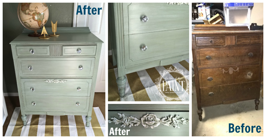 Before and After - Depression Era Chest of Drawers
