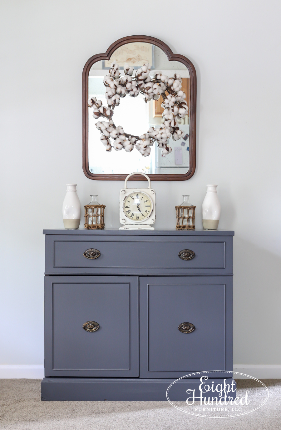 Queenstown Gray Credenza - Full Length