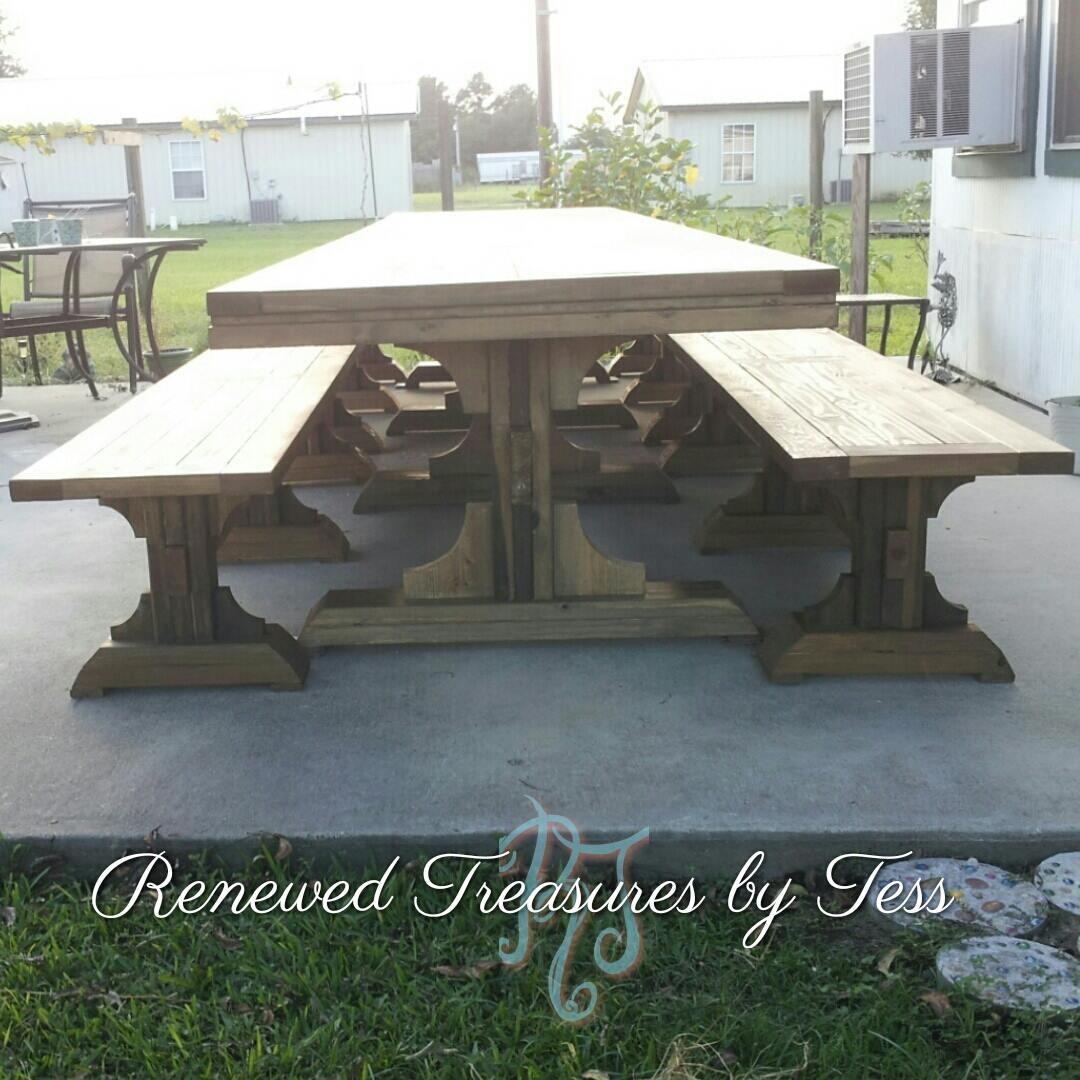 16 Foot Farmhouse Table And Benches General Finishes 2018 Design Contest Categories