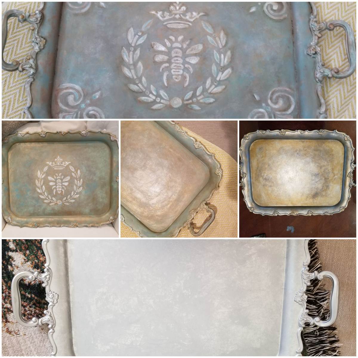 Stages of layer paints and pearl plaster