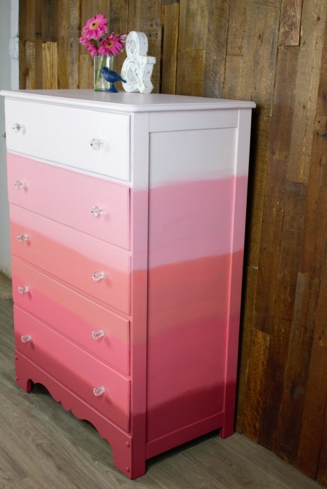 Pink Ombre Dresser General Finishes 2018 Design Challenge Contest Categories