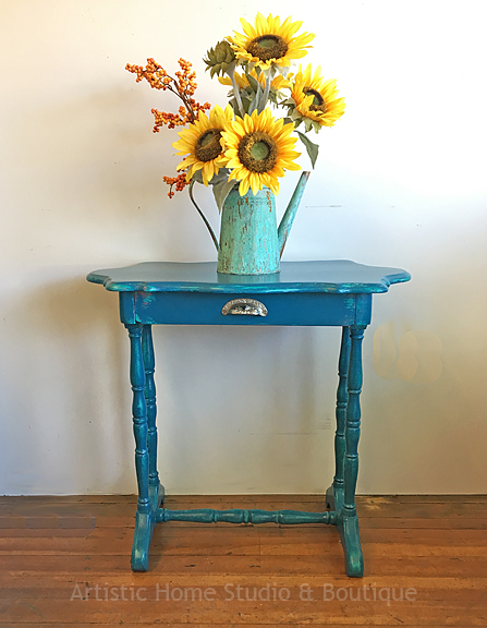 Boho Blue Side Table