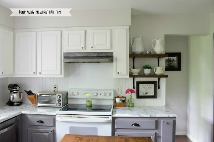 Kitchen Makeover with Tuxedo Cabinets General Finishes 