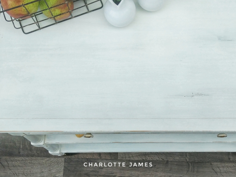 Farmhouse White Tea Cart - detail 2