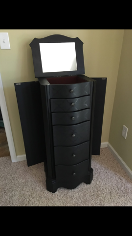 Black Shadow Jewelry Armoire
