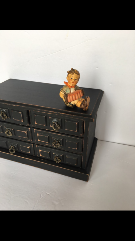 Aged Black Jewelry Box