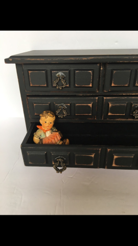 Aged Black Jewelry Box