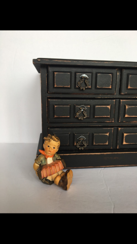 Aged Black Jewelry Box