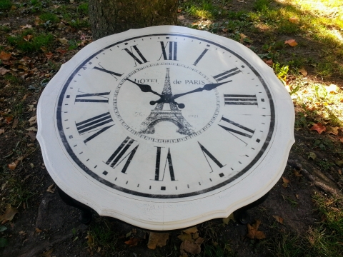 Paris clock French provincial coffee table