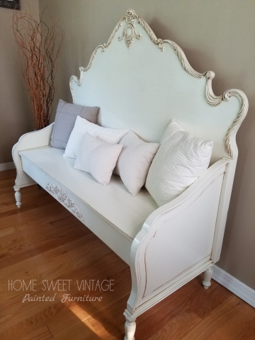 1950's headboard bench