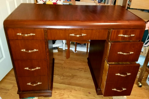 Waterfall desk after