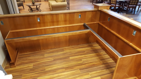 Installed interior view prior to counter top