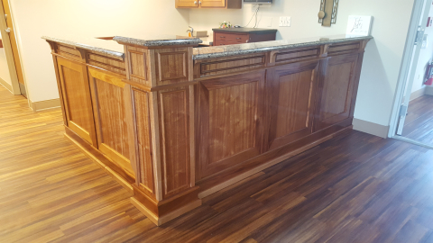 Counter top installed