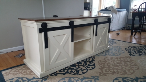 barn door console