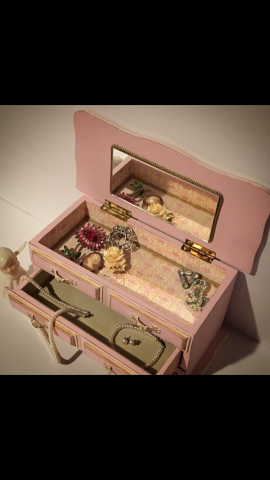 Gilded Pink Jewelry Box