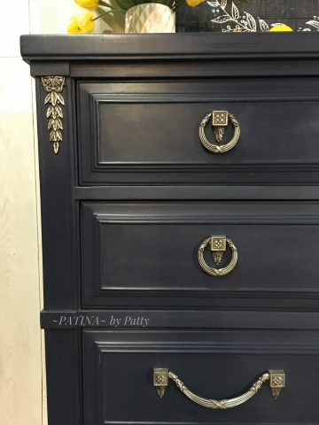 Regal navy blue dresser