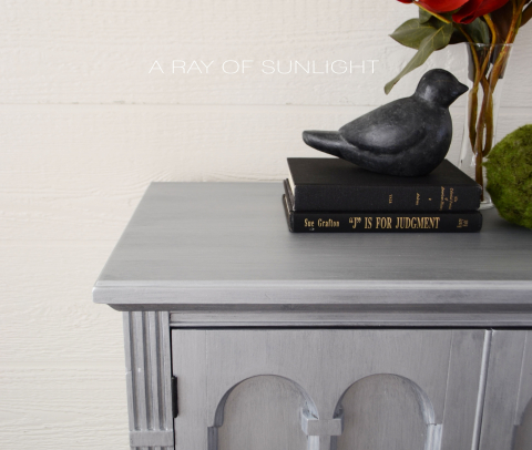 Aged Pewter Cabinet