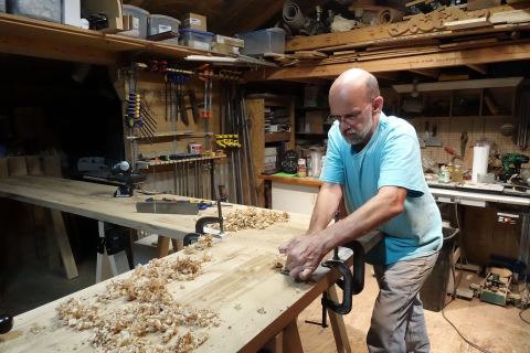 Hand Plane Joint (After Installing 3/8" Stainless Steel Joint Pins)