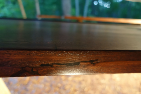 Detail of Clear Wood Fill and GF Stain and Finish