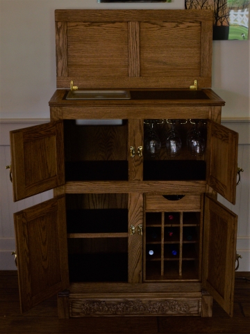 Wine Cabinet Opened