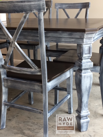 Rustic Blue Dining Set