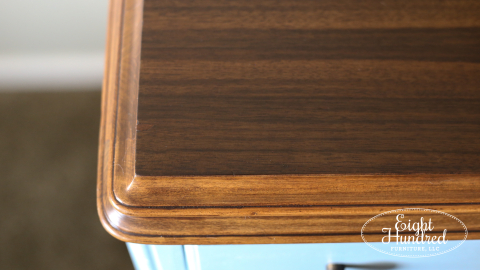 Persian Blue Dresser - Antique Walnut Top