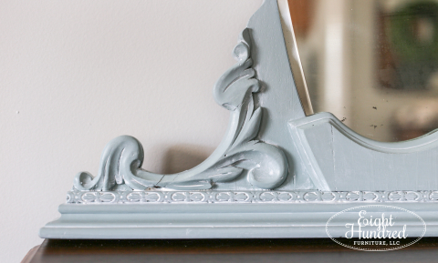 Persian Blue Dresser - Mirror Detail