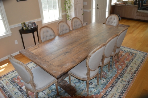 top view of the aged finish