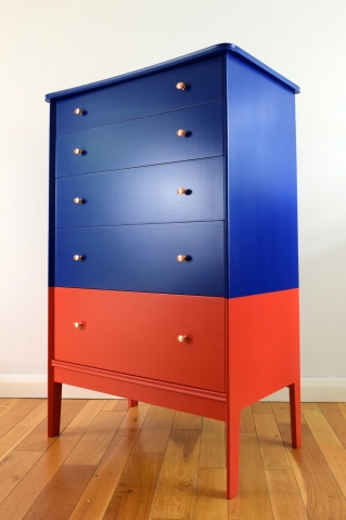 Klein blue/custom orange & copper mid century marvel