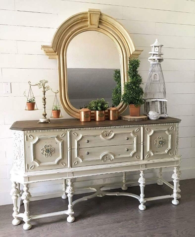 Ornate Antique Buffet: