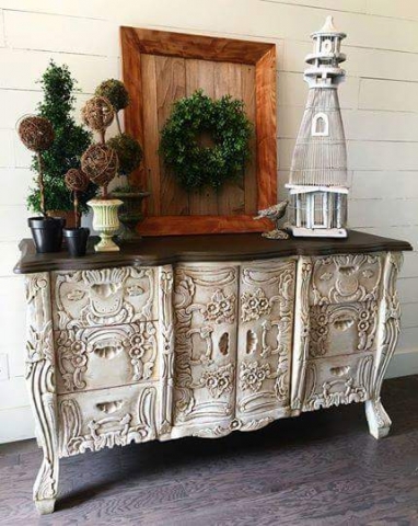 Ornately Carved Buffet: