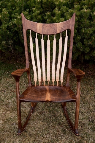 Curly Walnut Rocker