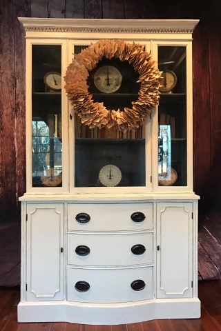 Antique White Hutch