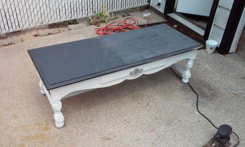 horrible lumpy sandy chalk paint