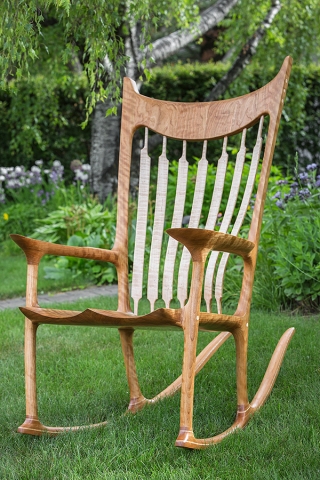 Curly Cherry Rocking Chair