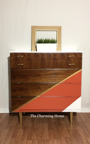 Diagonal Striped Dresser