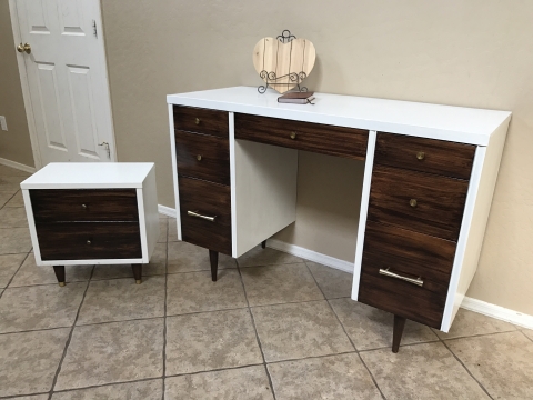 Mid century upcycled desk